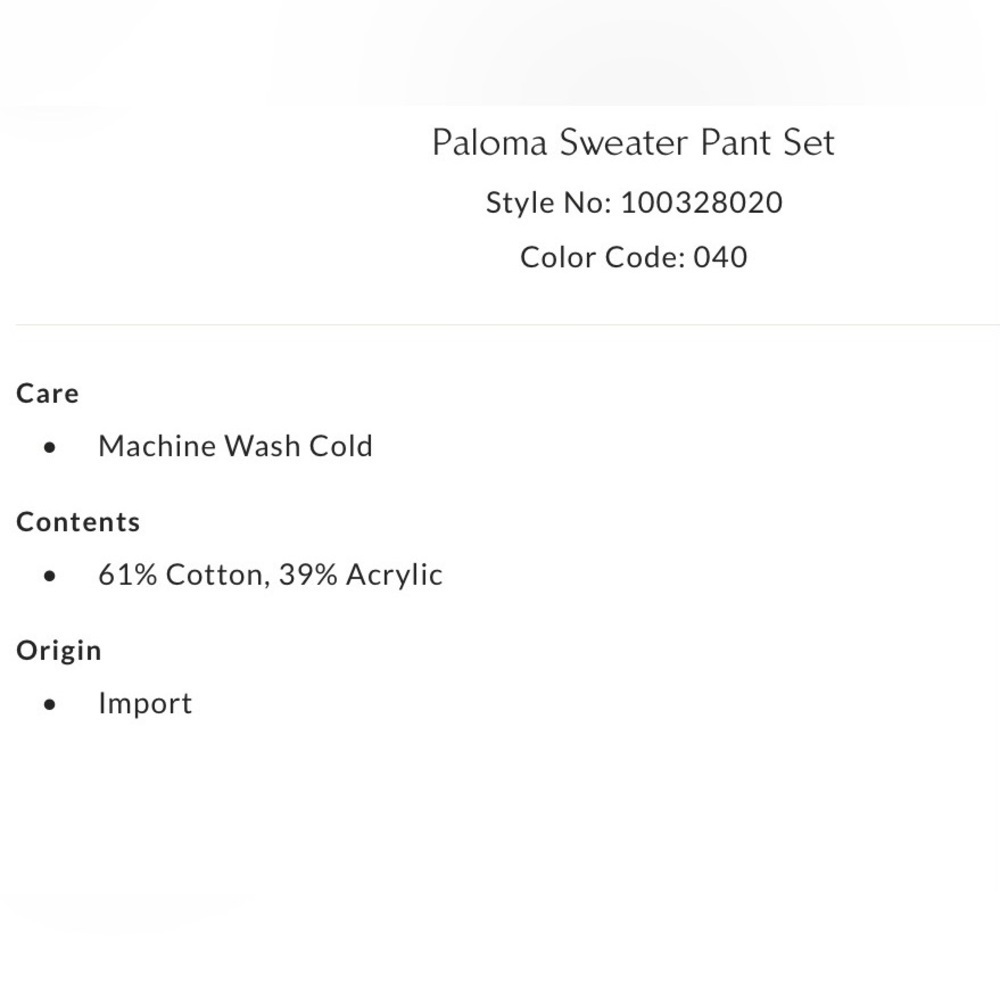 NWT Free People XS Paloma Sweater Pant Set in Blue Suede 2 Piece Set New $108 - Picture 7 of 7